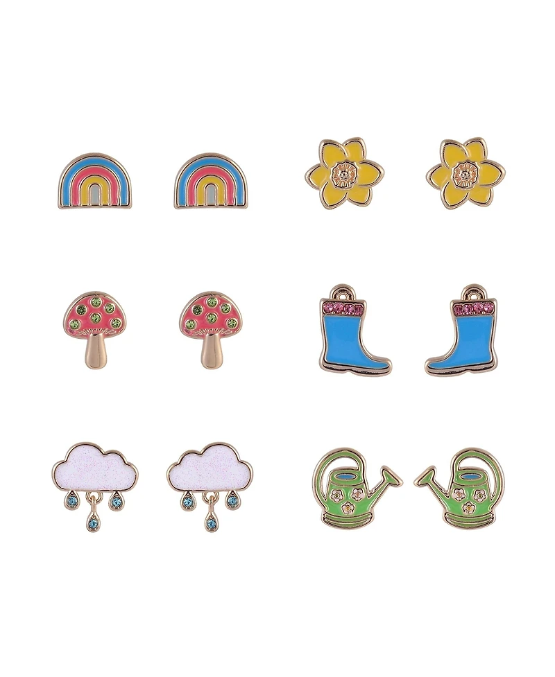 Hallmark 6 pack Easter Spring Stud Earring Set