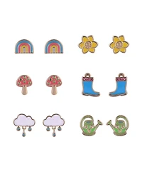 Hallmark 6 pack Easter Spring Stud Earring Set