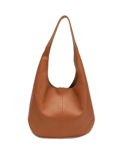 Susu Arc Leather Crescent Hobo Bag Soft Pebbled Shoulder Casual Slouchy Handbag