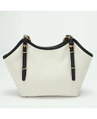 Susu Luxea Quilted Chain Shoulder Bag Small Leather Handbag with Gold Chain Strap