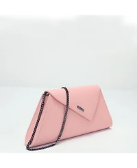 Susu Women's Saffiano Leather Envelope Clutch Purse Crossbody Evening Bag with Chain Strap Elegant Handbag
