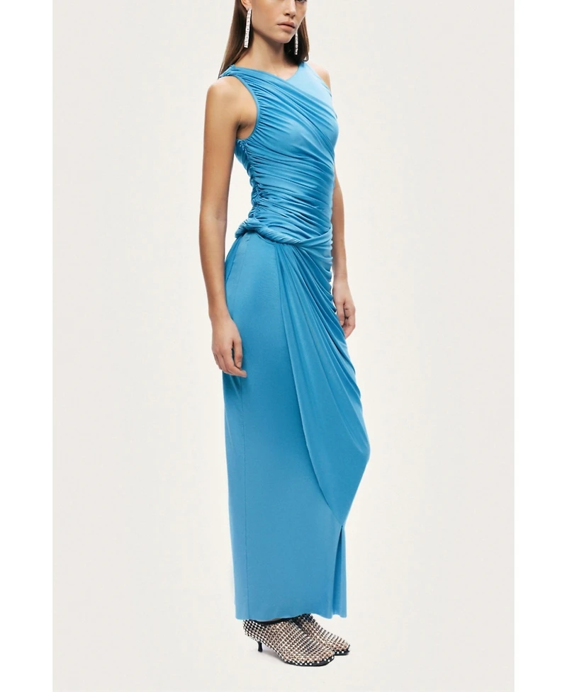 Nocturne Women's Draped Sleeveless Maxi Dress