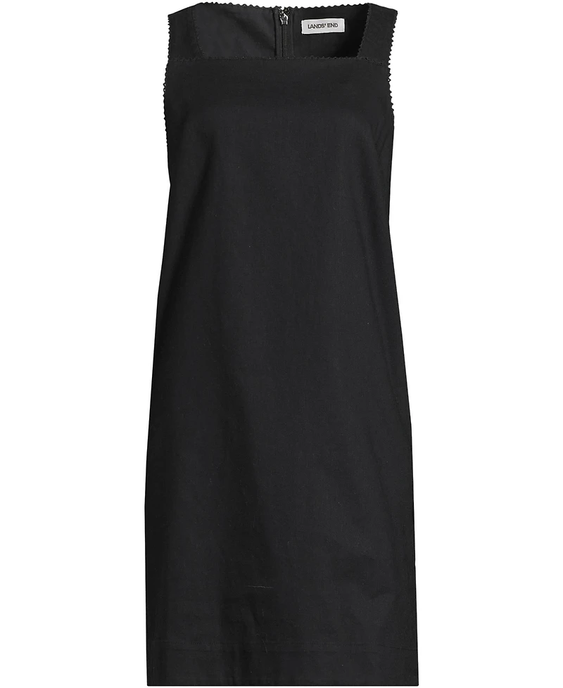 Lands' End Plus Linen Shift Above the Knee Dress