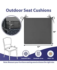 Gnuadz Outdoor Chair Cushions Waterproof Patio Seat Pads With Handle Ties Floral