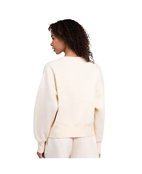 Starter Women's Cream Pittsburgh Steelers Travel Pastels Boxy Fleece Sweatshirt
