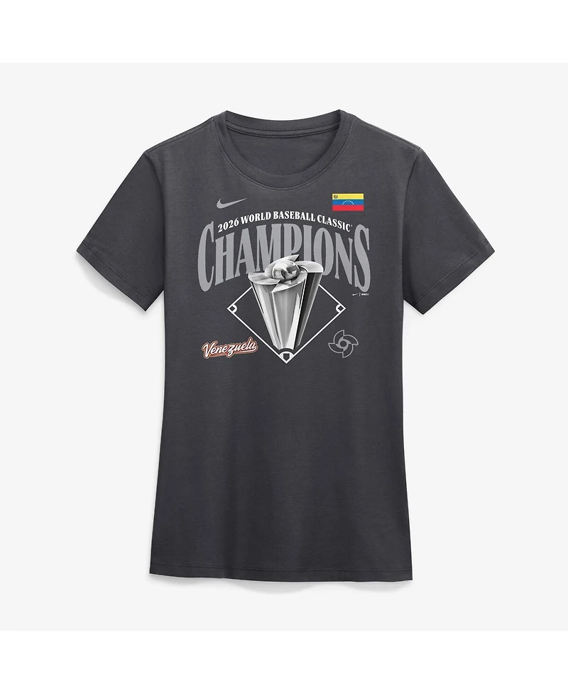 Nike Women's Anthracite Venezuela Baseball 2026 World Classic Champions Locker Room T-Shirt