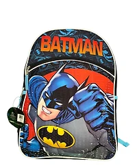 Batman Dc Comics 16" Backpack with Side Mesh Pockets and front pocket