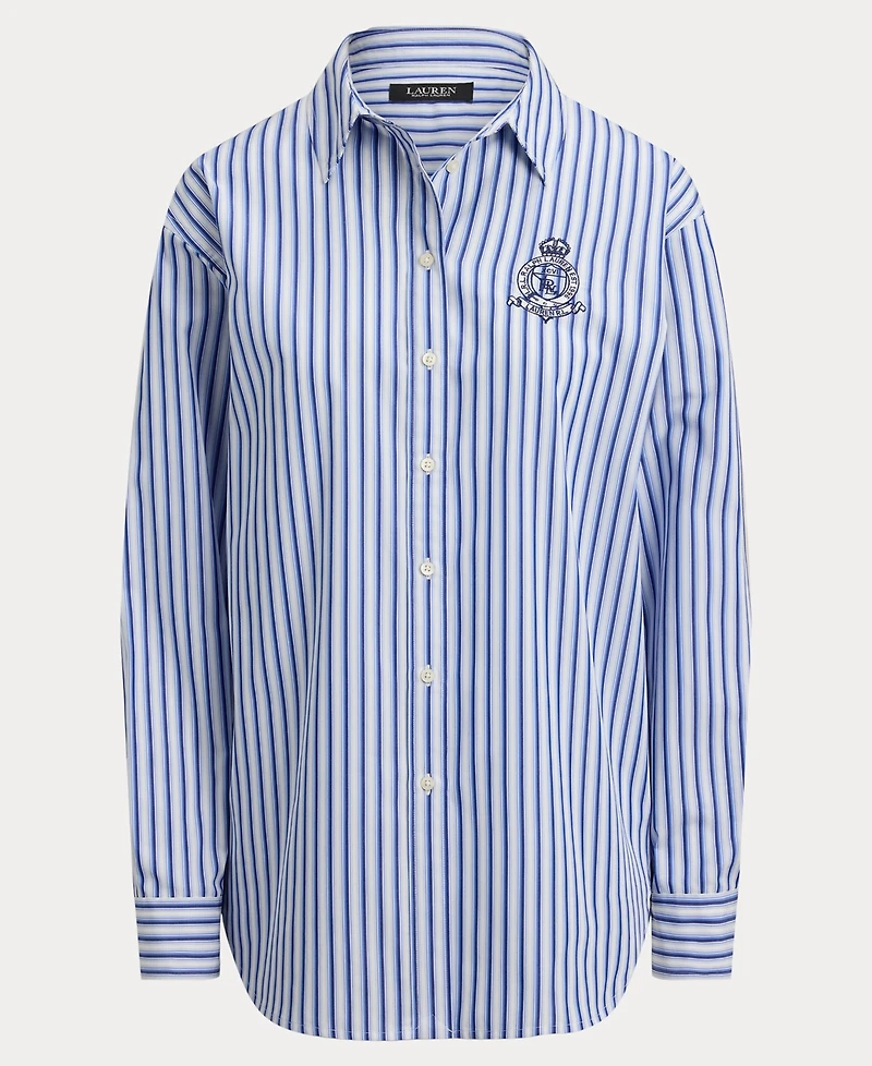 Lauren Ralph Women's Striped Long-Sleeve Shirt