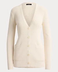 Lauren Ralph Women's Slim-Fit Long-Sleeve Cardigan Sweater