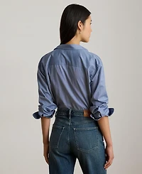 Lauren Ralph Women's Oversized Button Placket Shirt