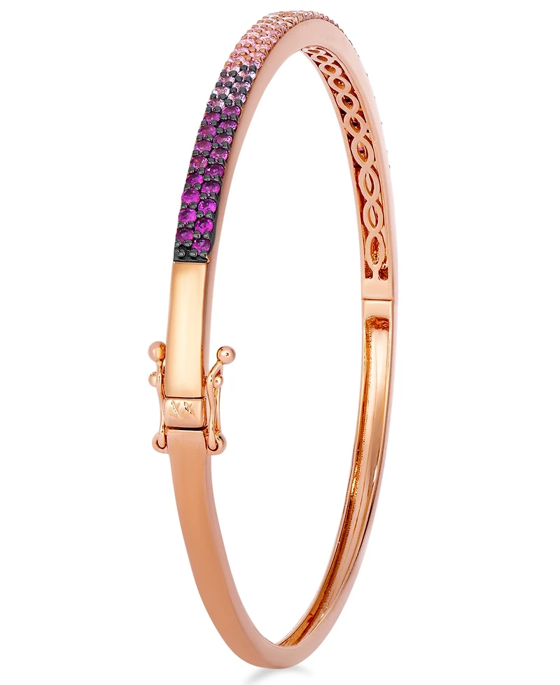 Le Vian Strawberry Ombre Sapphire (1-1/5 ct. t.w.) & Vanilla Sapphire Bangle in 14k Strawberry Gold