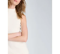Kenneth Cole Women's Sleeveless Mock Neck Suit Mini Dress