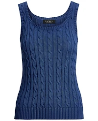 Lauren Ralph Petite Cable-Knit Sleeveless Sweater