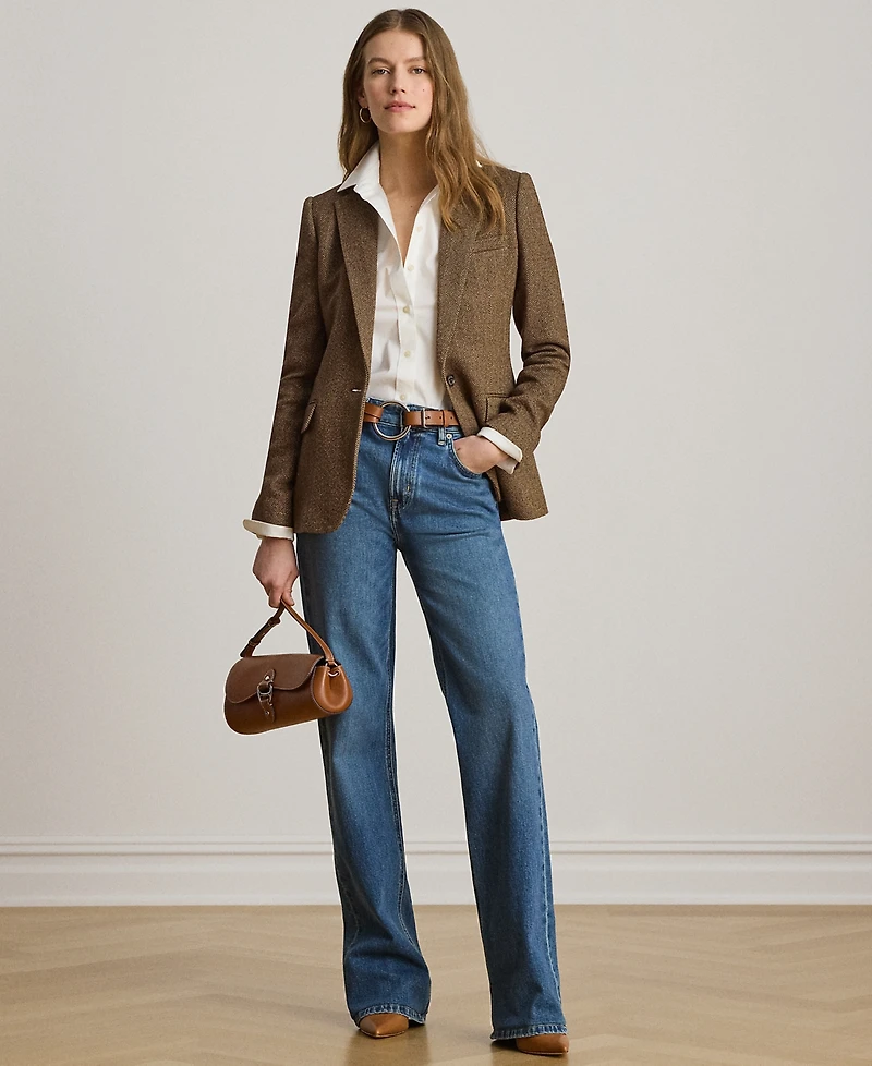 Lauren Ralph Petite High-Rise Straight-Leg Jeans