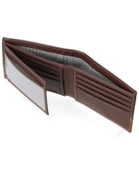Timberland Men's Hunter Leather Two-Tone Passcase Commuter Wallet