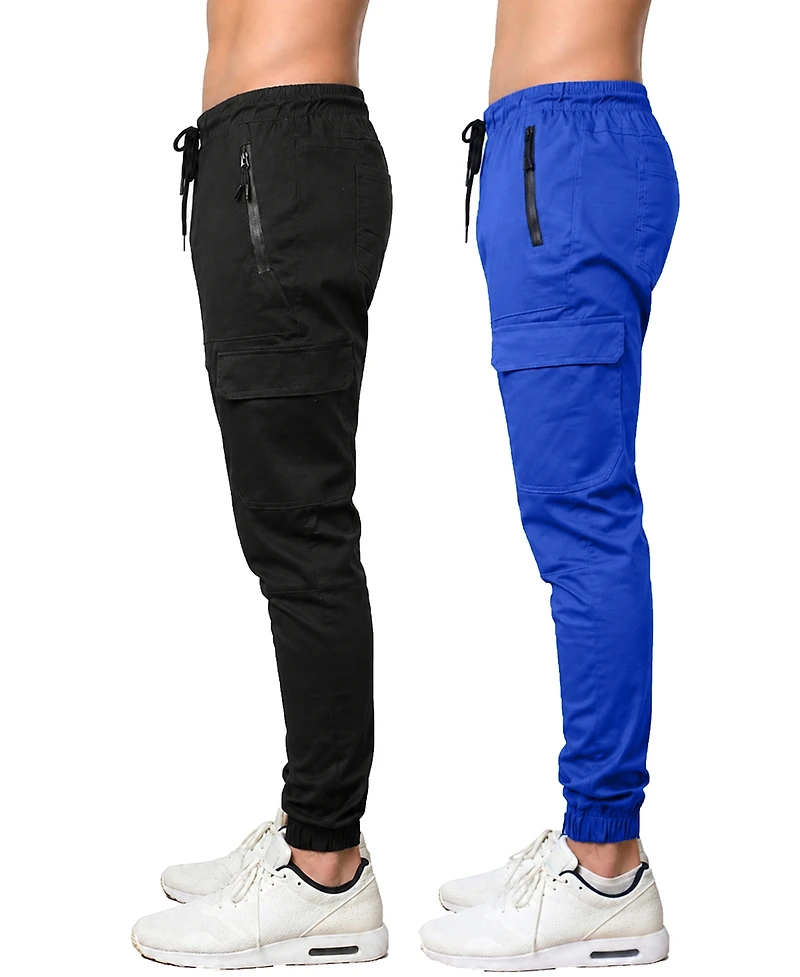Blu Rock Men's Slim-Fit Cargo Jogger Pants, 2-Pack