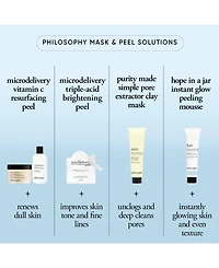 philosophy hope in a jar instant glow peeling mousse with pineapple extract & vitamin b5, 2.5-oz.