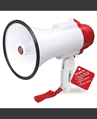 5 Core Megaphone Bull Horn Pa Speaker Yards Range Loud Siren Voice Amplifier Portable