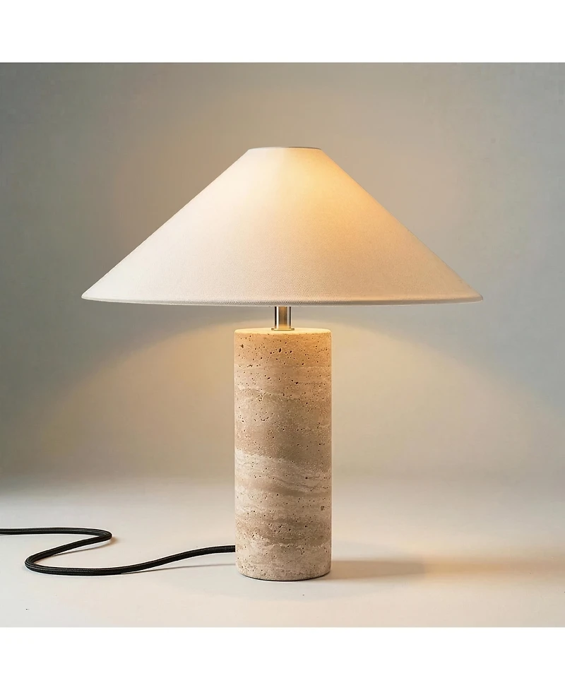 Brightech Runo Stone Led Table Lamp with Dimmer (14")