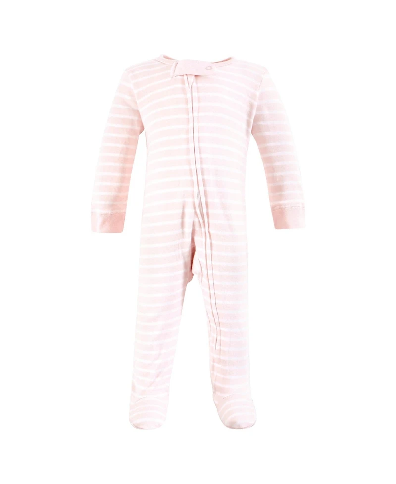Touched by Nature Baby Girls Organic Cotton Sleep and Play, Traditional Floral, 0-3 Months