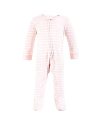 Touched by Nature Baby Girls Organic Cotton Sleep and Play, Traditional Floral, 0-3 Months