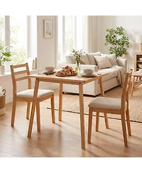 Slickblue Wicker Square Dining Table for 2 to 4 People Patio Table