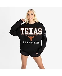 Gameday Couture Women's Black Texas Longhorns Oversized Level Up Label Premium Sweatshirt
