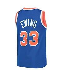 Mitchell & Ness Big Boys and Girls Patrick Ewing Blue New York Knicks Hardwood Classics Swingman Throwback Jersey