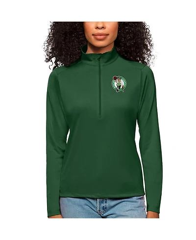 Antigua Women's Green Boston Celtics Tribute Half-Zip Sweatshirt