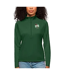 Antigua Women's Green Boston Celtics Tribute Half-Zip Sweatshirt