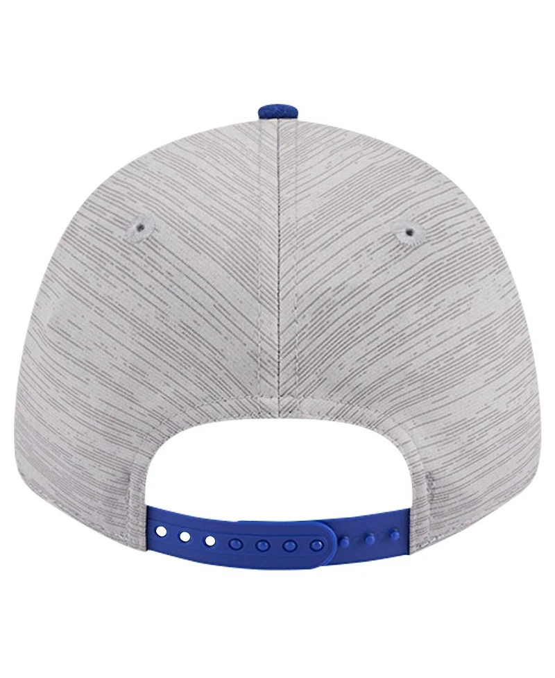 New Era Men's Heather Gray/Royal Philadelphia 76ers Active Digi-Tech Two-Tone 9FORTY Adjustable Hat