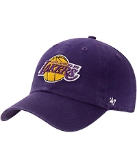 '47 Brand Men's Purple Los Angeles Lakers Core Logo Clean Up Adjustable Hat