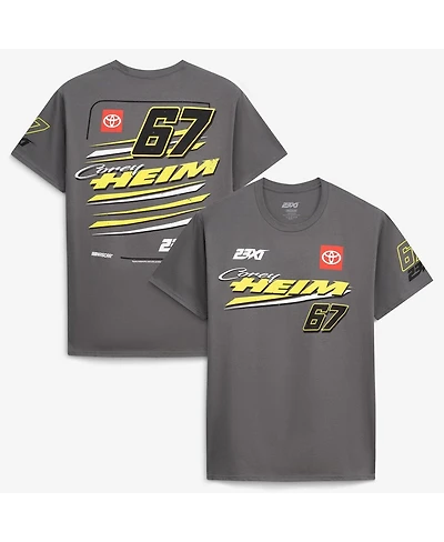23xi Racing Men's Charcoal Corey Heim 67 Crewneck T-Shirt