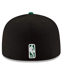 New Era Men's Black/Green Boston Celtics Team Color 2Tone 59FIFTY Fitted Hat