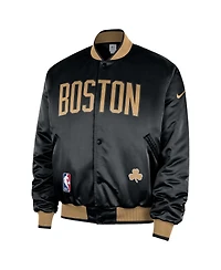 Nike Men's Black Boston Celtics 2025/26 City Edition Remix Courtside Full-Snap Bomber Jacket
