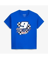 Classic Ink Usa Big Boys and Girls Royal Chase Elliott 9 Multi-Sponsor T-Shirt
