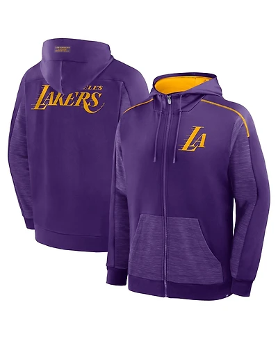 Fanatics Men's Purple Los Angeles Lakers Back Door Cut Play Defender Full-Zip Hoodie
