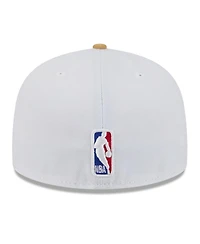 New Era Men's White/Gold Boston Celtics 2025/26 City Edition 59FIFTY Fitted Hat