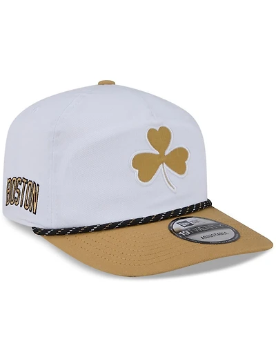 New Era Men's White/Gold Boston Celtics 2025/26 City Edition 19TWENTY Adjustable Hat