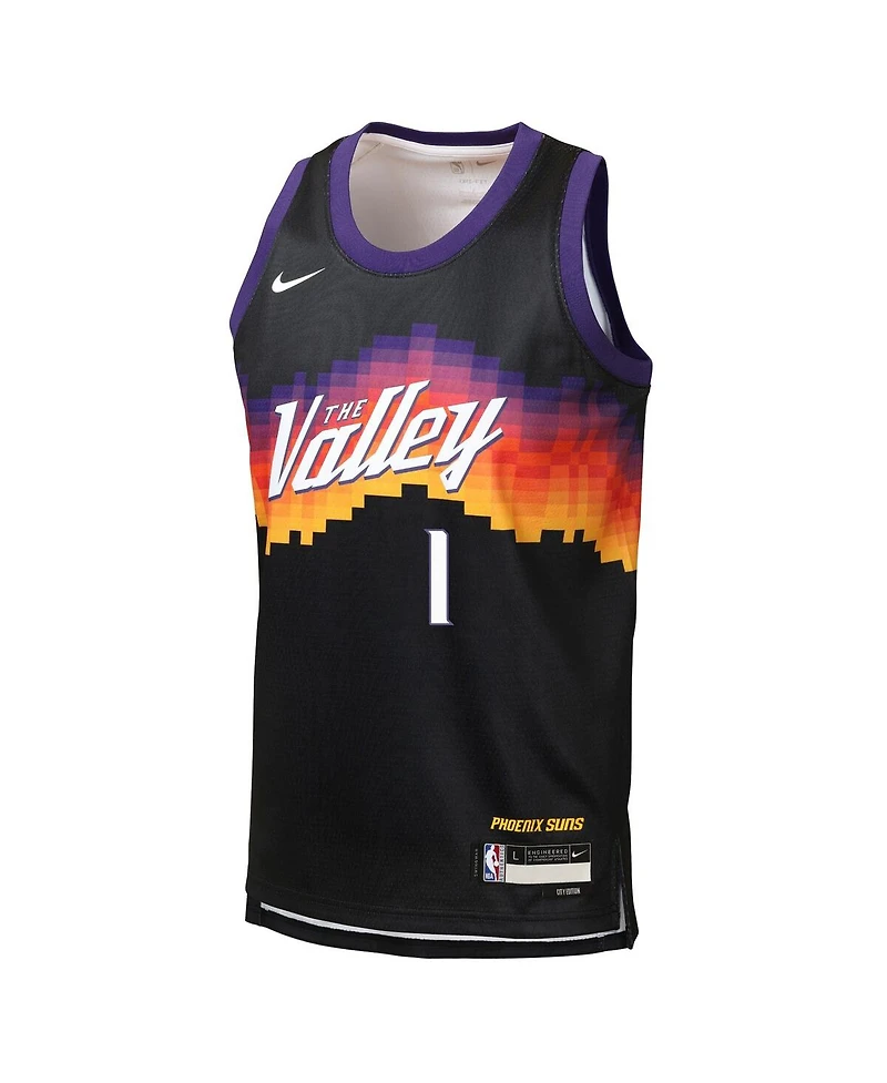 Nike Big Boys and Girls Devin Booker Black Phoenix Suns 2025/26 City Edition Swingman Jersey