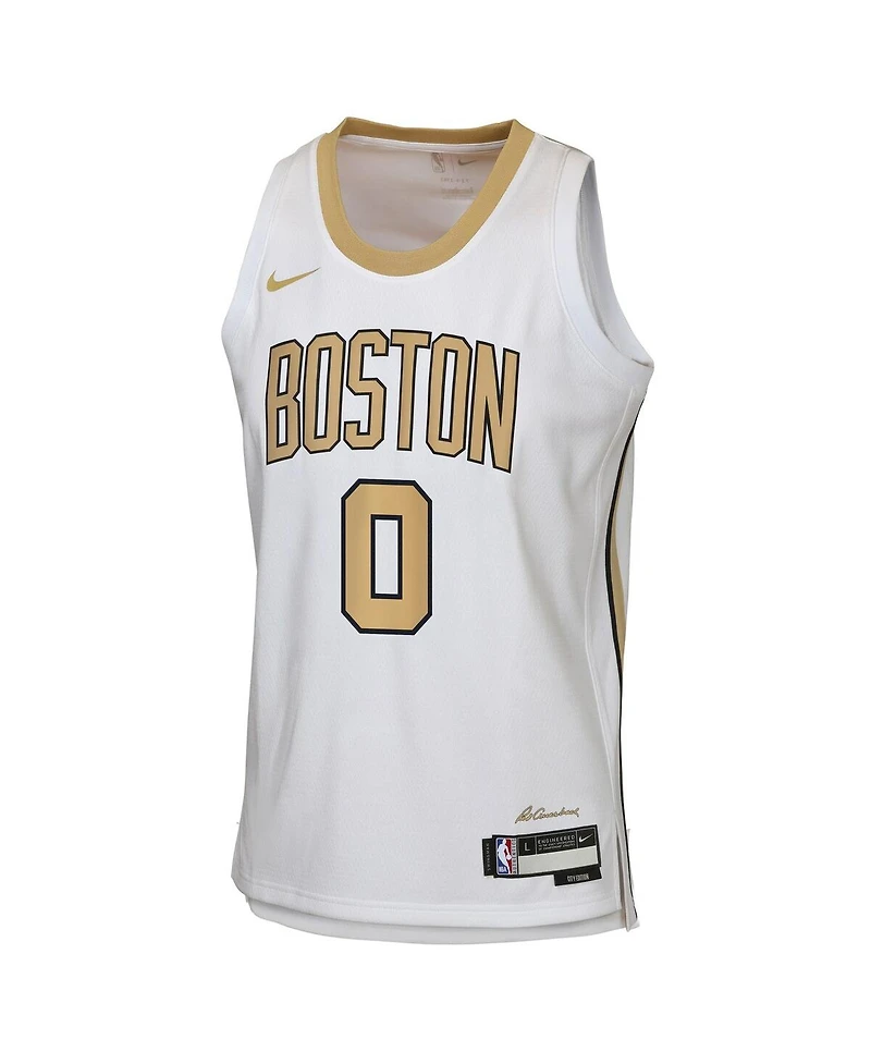 Nike Big Boys and Girls Jayson Tatum White Boston Celtics 2025/26 City Edition Swingman Jersey