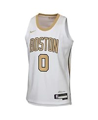 Nike Big Boys and Girls Jayson Tatum White Boston Celtics 2025/26 City Edition Swingman Jersey
