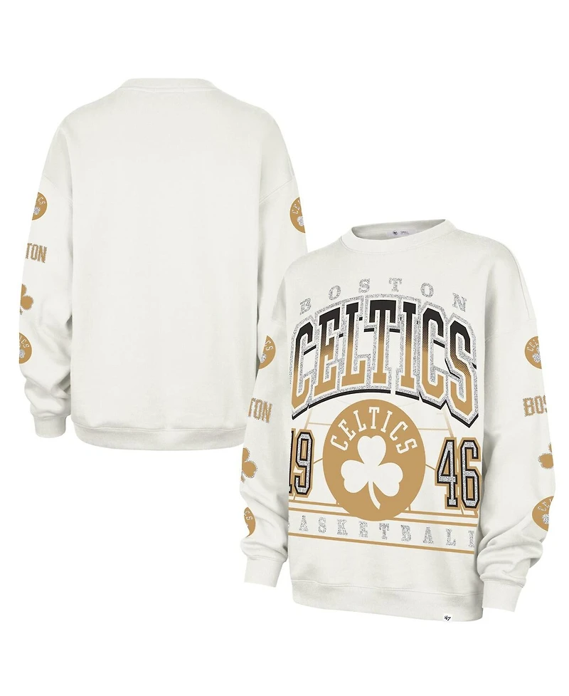 '47 Brand Women's Natural Boston Celtics 2025/26 City Edition Go Big Oversized Sweatshirt