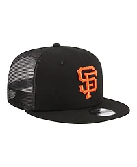 New Era Big Boys and Girls Black San Francisco Giants 9FIFTY Trucker Snapback Hat