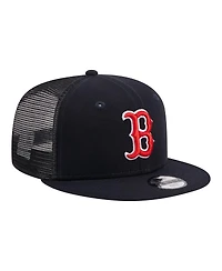 New Era Big Boys and Girls Navy Boston Red Sox 9FIFTY Trucker Snapback Hat