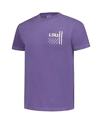 Image One Men's Purple Lsu Tigers Comfort Colors Oht Camo Overlay T-Shirt
