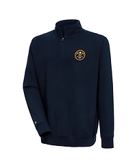 Antigua Men's Navy Denver Nuggets Victory Quarter-Zip Pullover Sweatshirt
