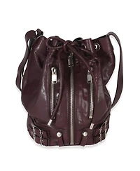 Pre-Owned Saint Laurent Bordeaux Smooth Calfskin Medium Rider Bucket Bag