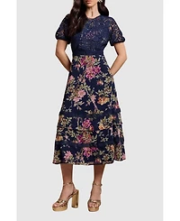 Oasis Women's Lace Bodice Midi Dress