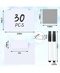 Danrong Basket Labels Clip On, Removable Storage Bin Labels with Markers and Wipe,Kitchen Pantry